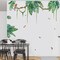 Palm Leaf Wall Stickers Tropical Leaves Green Plant Peel and Stick Wall Art (Green)